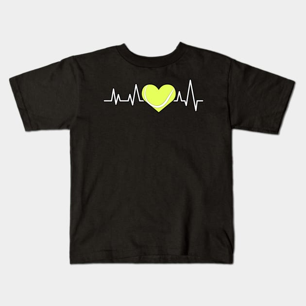 Heartbeat Pulse - Tennis Kids T-Shirt by DesignWood-Sport